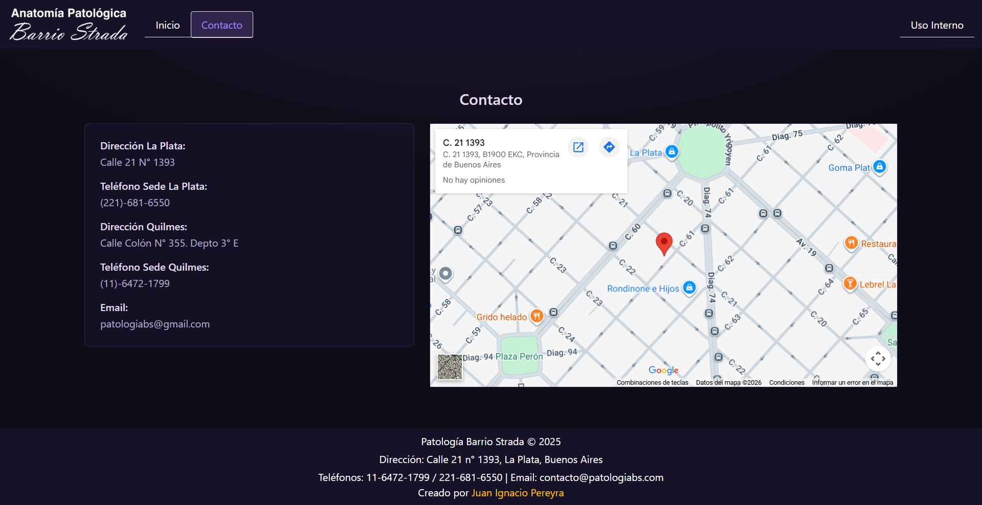 Imagen del proyecto Anatomía Patológica Barrio Strada