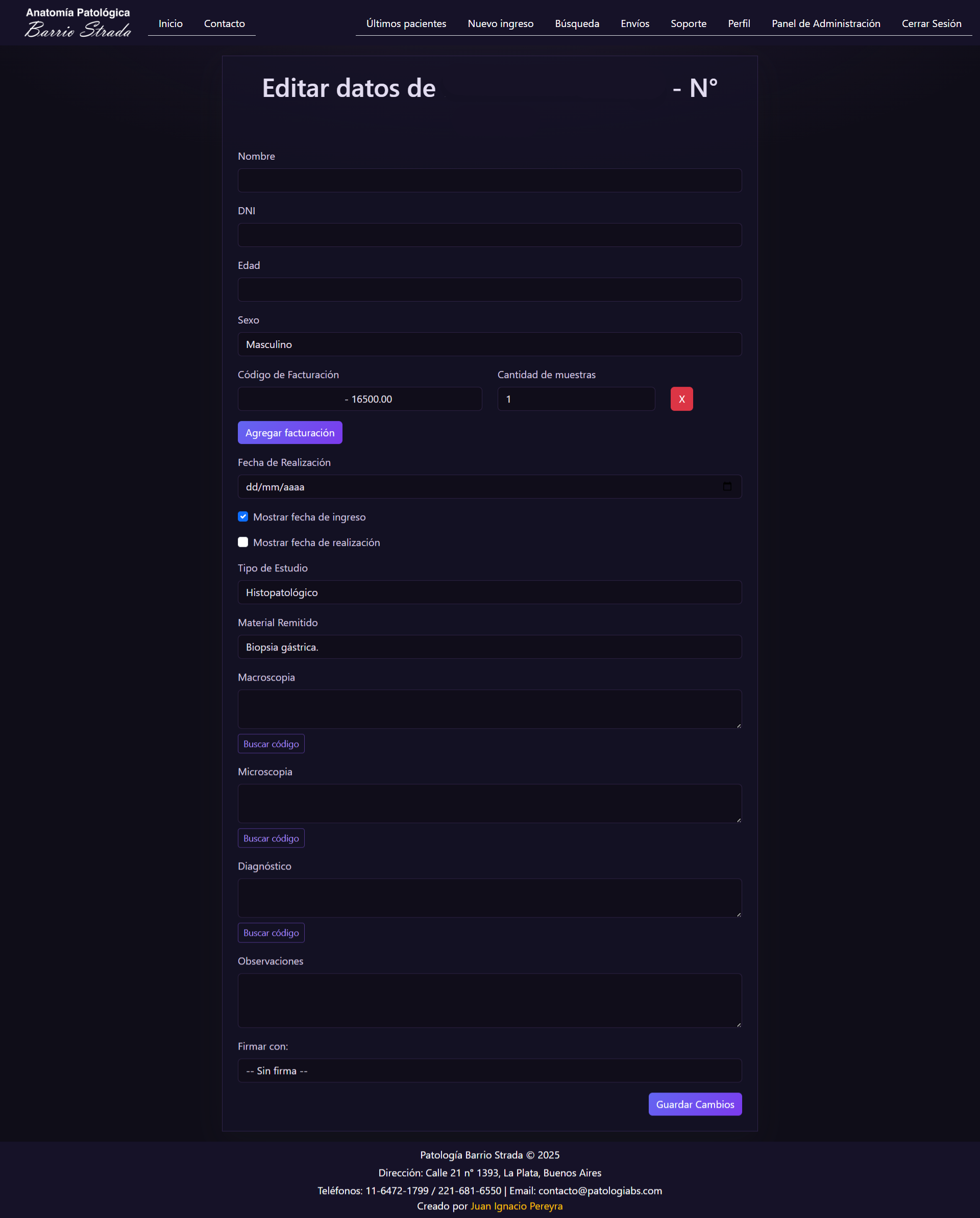 Imagen del proyecto Anatomía Patológica Barrio Strada