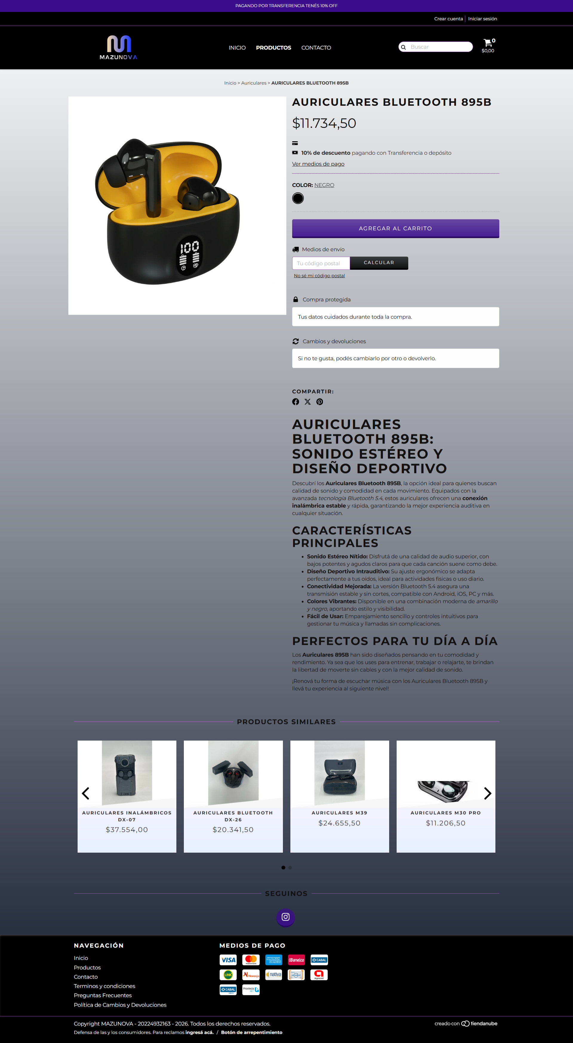 Imagen del proyecto Tienda Online Mazunova